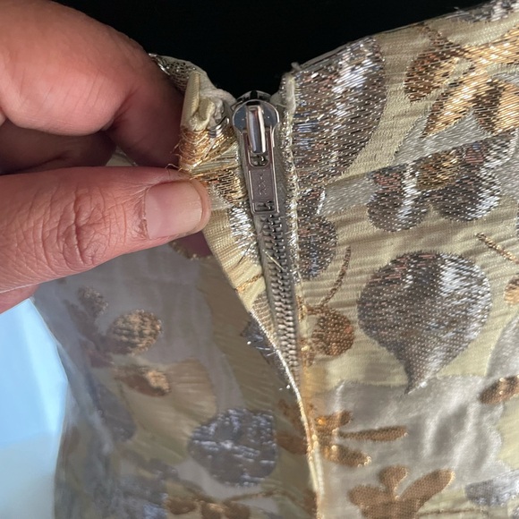 J Crew Collection Gold and Silver Metallic cocktail dress - Picture 5 of 13